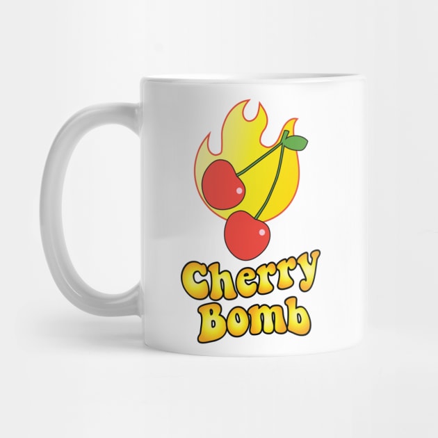 Yellow and Cherry Bomb Flaming Design by YourGoods